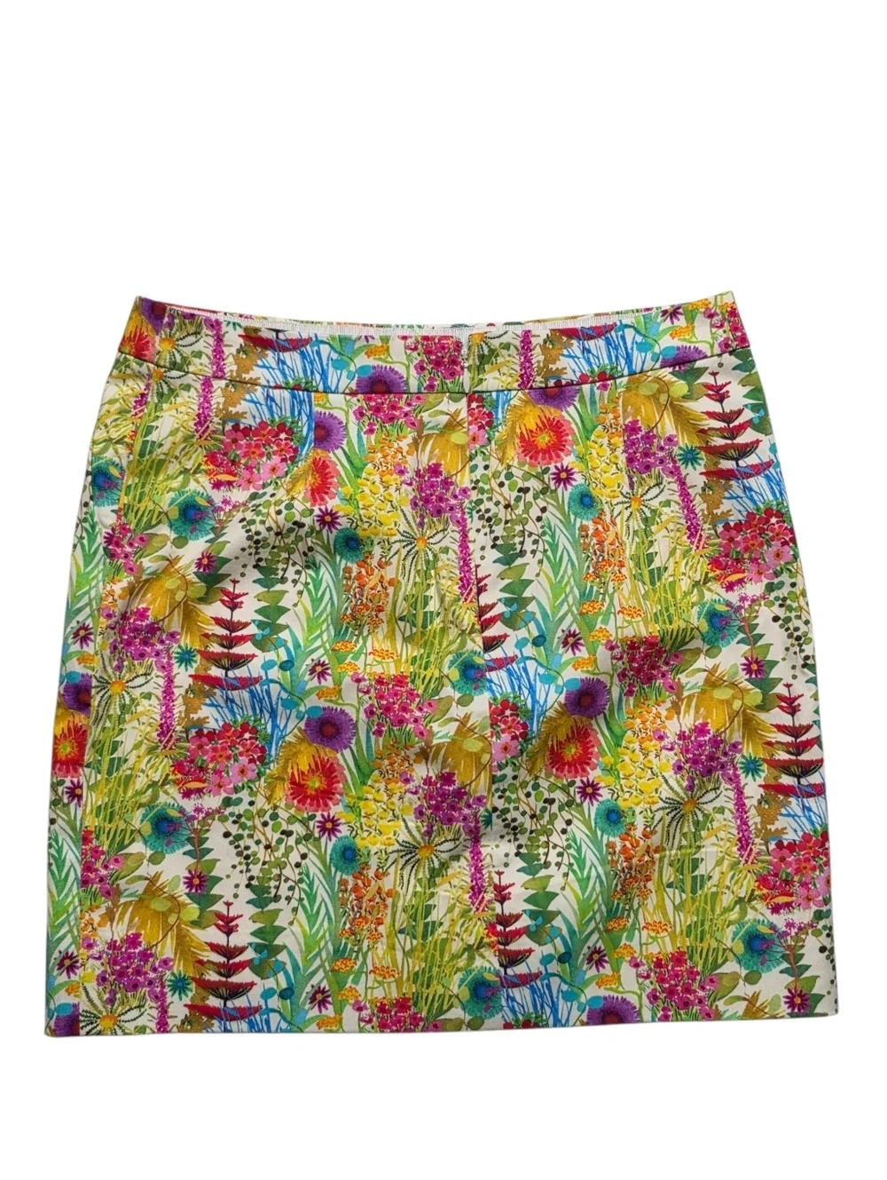 J.Crew Liberty Floral Mini Skirt Size 0 Multicolor Cotton Lined Spring